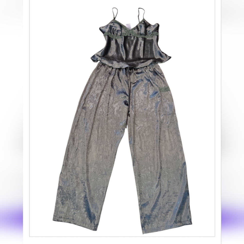 Lucy Pereda Dark Green Women's Jumpsuit Set Of 2 Sz L